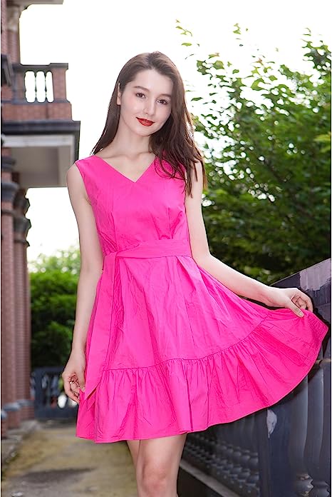 rose pink color dress