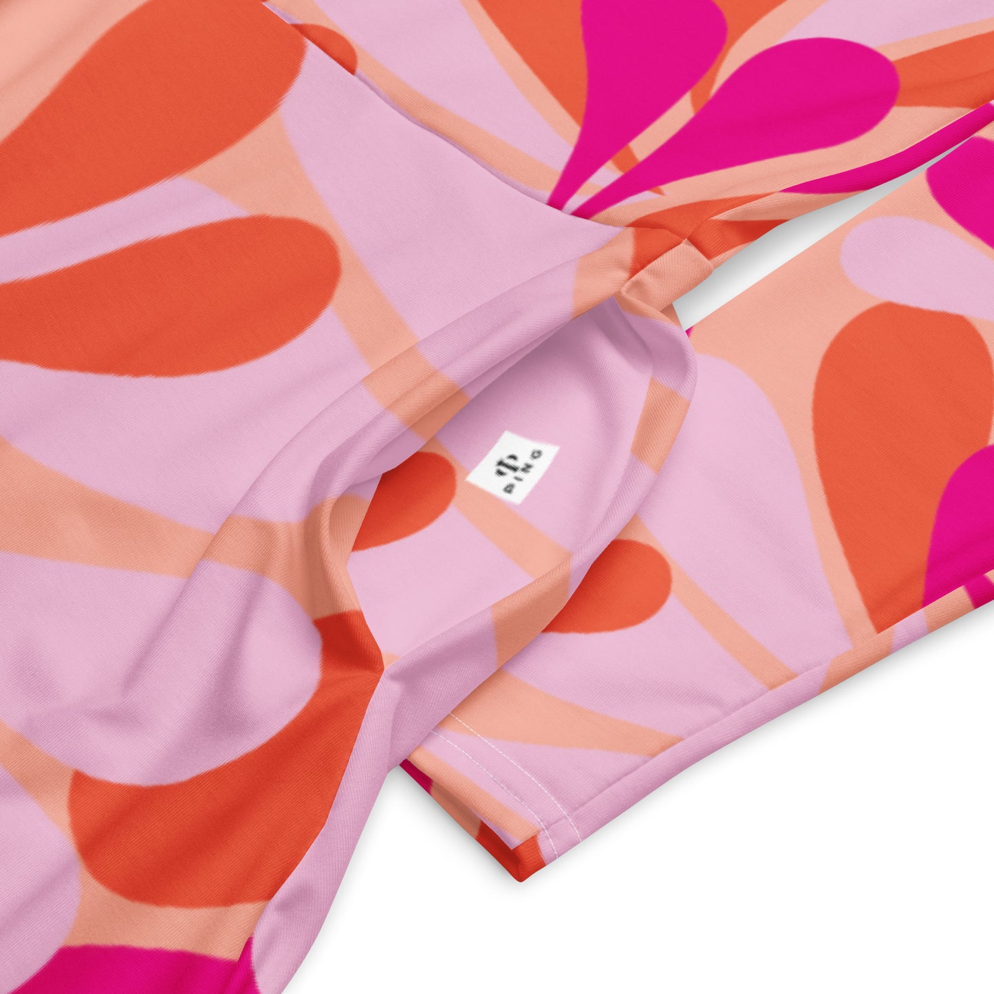 All-over print long sleeve midi dress